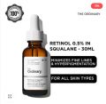 the Ordinary Retinol 0.5% in Squalane Skincare Product. 