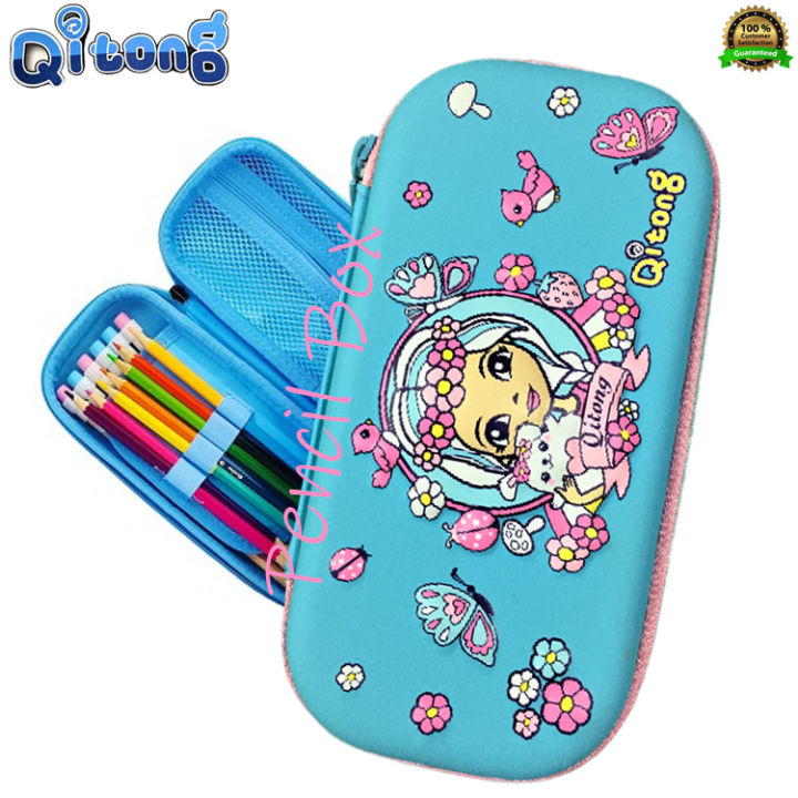 Qitong Barbie Doll Large Capacity Pencil Pouch Pencil Box for Girls & Boys School Supply Organizer for Students Stationery Case box jellyfish Cor