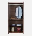 Acacia Moonlight 2-Door Wardrobe with Reflect mirror, Partex MDF Laminated Board Secure big size 2 part Almirah with clothes storage shelf and cloths Hanger shelve, Nice shop 2 Doors Almirah72/30.