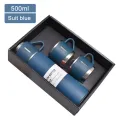 500ml Stainless Steel Vacuum Flask 3 Cup Set | Insulated Hot & Cold Water Bottle | Travel & Home Use | MNK SHOP. 