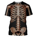 3D Printing Male Skeleton Internal Organs Graphic T Shirt For Men Human Structure Diagram Short Sleeve Funny T-shirt Tops Tee. 