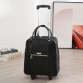 New Style Can Back Trolley Travel Bag Female Hand-Held Luggage Bag Cute Large Capacity Student Draw-Bag Waterproof Boarding Bag. 