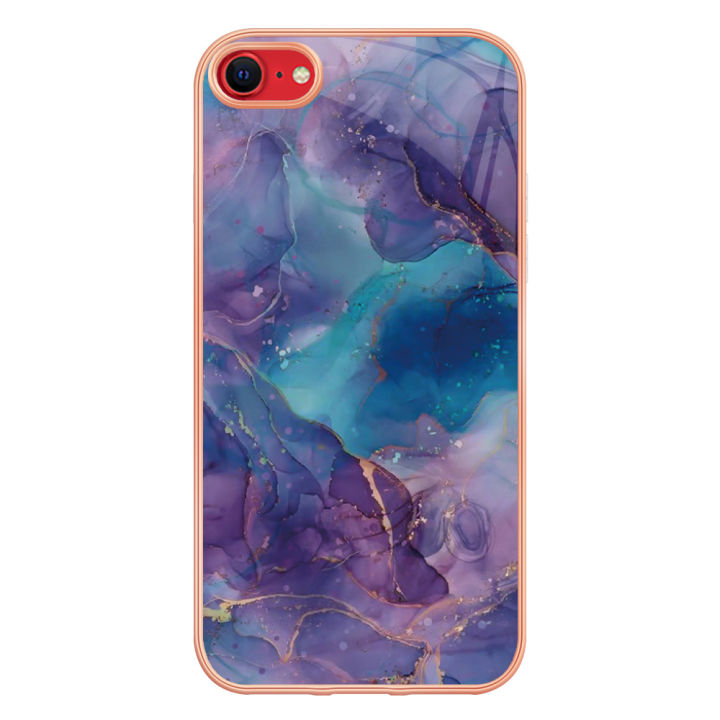 Fashion%20Plating%20Marble%20Case%20For%20iPhone%20SE%202022%20/%20iPhone%20SE%202020%20/%20iPhone%208%20/%20iPhone%207%20Phone%20Case%20Soft%20TPU%20Rubber%20Colorful%20Back%20Cover%20-%20Image%203