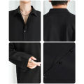 Shirt Men Solid Long sleeved Shirt For Men Korean Fashion Shirts Comfortable Blouses Casual Loose Classic Single Breasted Shirt.