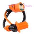 High Performance Racing Ignition Coil 6 Pin CDI 3 Electrode Spark Plug for GY6 50Cc 150Cc 125Cc ATV Moped Scooter Parts. 