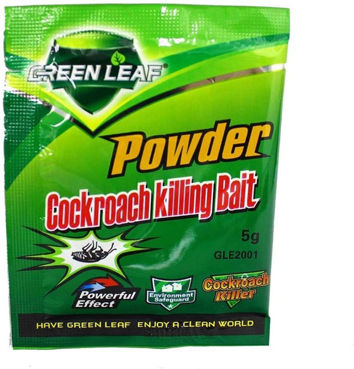 Tree Leaf Cockroach Powder 5 pcs Green Leaf Powder Cockroach Killing Bait Insecticide Repeller ...