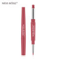 MISS ROSE 1Pc 2 In 1 Double-Headed Matte Lipstick Lip Liner Pencil Waterproof Long Lasting 30 Colors Matte Lip Tube Makeup TSLM2 KKhao. 