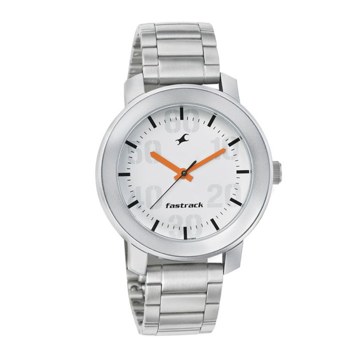 Fastrack 3121SM01 White White Dial Analog Watch for Men