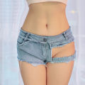 2022 New Women's Hole Denim Jeans Shorts Low Waist Dj Polo Dancel Shorts Bar Nightclub.
