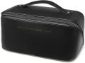 Large Capacity Cosmetic Bags European Style Travel Makeup Bags Large Capacity Waterproof PU Leather Handbag Organizer for Men and Women with Zipper.. 