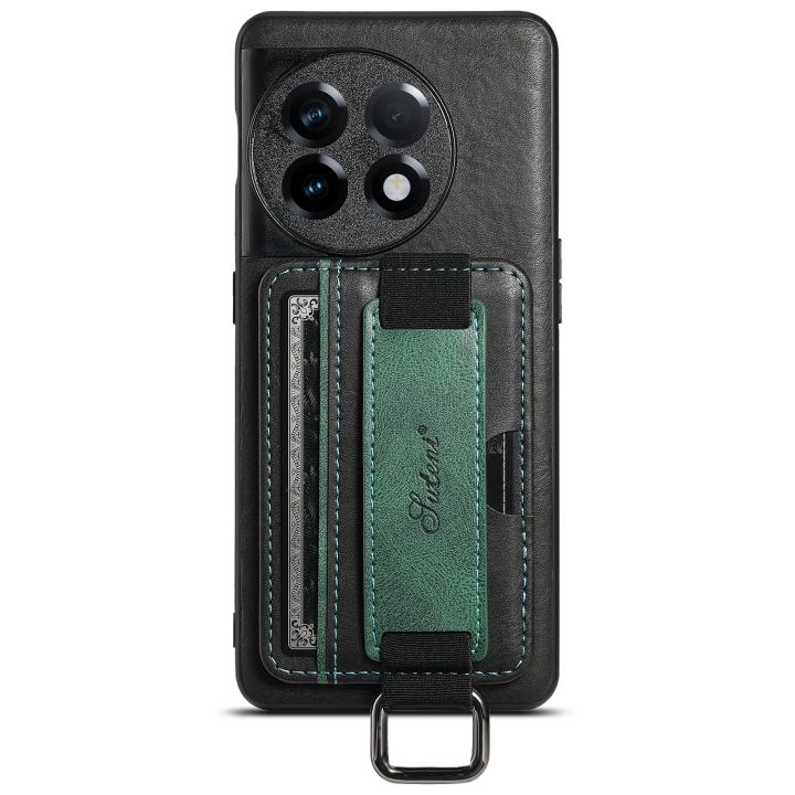 (New)For%20OnePlus%2011%205G%20Suteni%20H13%20Card%20Wallet%20Wrist%20Strap%20Holder%20PU%20Phone%20Case%20-%20Image%209