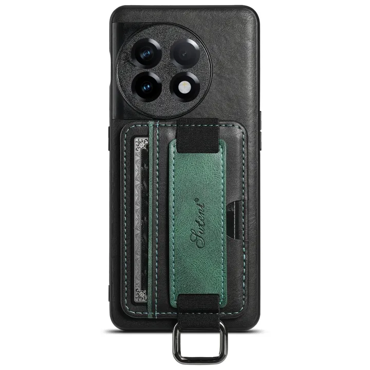(New)For%20OnePlus%2011%205G%20Suteni%20H13%20Card%20Wallet%20Wrist%20Strap%20Holder%20PU%20Phone%20Case%20-%20Image%209
