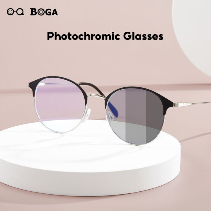 OQ BOGA 6 Styles Unisex Proof Blue Light Radiation Computer Glasses Men Women Round Frame Anti UV Photochromic Sunglasses