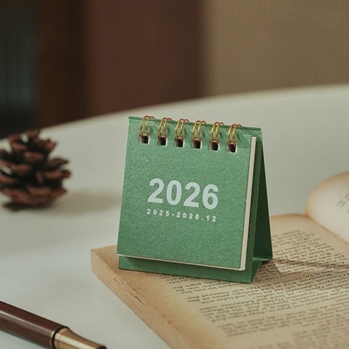 Portable Month Date Display 2026 Mini Desk Calendar Solid Color Date ...