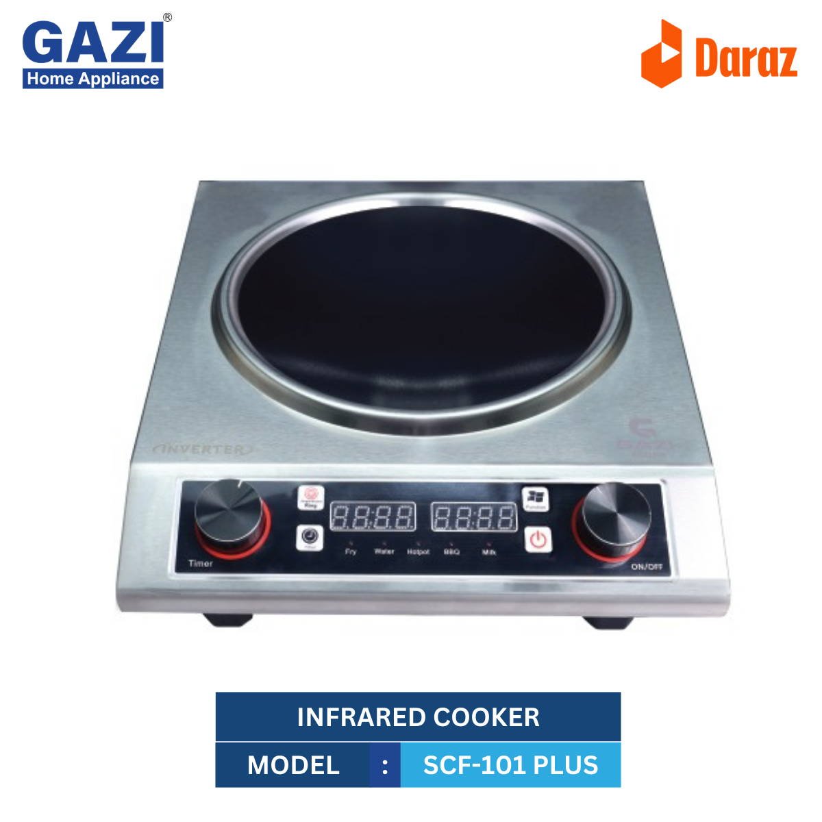 Gazi Smiss Infrared Cooker SCF-101 Plus- Premium Quality With Inverter Technology