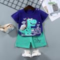 Summer Children's Clothes Baby Boy T-Shirt+Pant 2Pcs/Set Kids Cartoon Short Sleeve Suit Toddle Girl Clothes Suit Baby Outfit Set. 