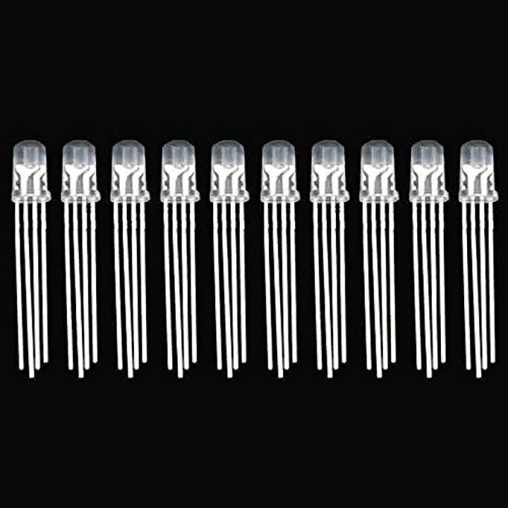 10Pcs 5mm 4 Pin RGB LED Common Anode Red Green Blue