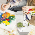 kids Paint Brush Cleaner Rinse Box Fine Art Studio Classroom Brushes Holder Cleaning Running Water Cycle Paintbrush supplies. 