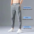 Breathable Men's Pants Comfortable Casual Ice Silk Jogging Pants Loose Fit Sports Summer Trousers for Summer Wear Athletic Apparel Casual Outfit Men's Clothing Street Fashion.