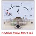 Amp Meter Ac Analog Ampere Meter 0-30A Gauge Square Panel Ac 0-30A Current Amperemeter 30A Analog Panel Ammeter Current Meter 85L1 For Ac 220V Line Electrical Circuitry & Parts - Power Bank Circuit. 