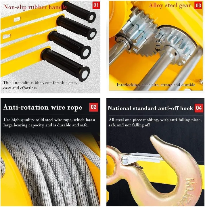 Chenli%20Hand%20Winch%201200/1800%20Lbs%20with%20Cable%20Pulley%20Hook%20Holder%20Lever%20Block%20Hand%20Chain%20Manual%20Portable%20Chain%20Drop%20Winding,%20Two-Way%20Manual%20Winch%20with%20Self-Locking,%20Portable%20Traction%20Hoist%20with%2020M/30M%20Cable%20-%20Image%205