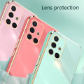 Tokifu For Samsung Galaxy A51 A71 Deluxe Fashion 6D Electroplate Border Shiny Phone Back Cover Soft Silicone Case. 