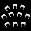 60 Pcs 20mm Diameter White PVC Water Supply Pipe Clamps Clips Fittings.