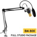 BM800 Condenser Microphone Kit Studio Dynamic System Mount Boom Stand Sound Card.