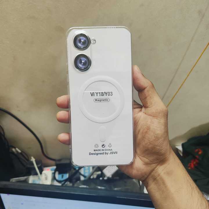 For%20Vivo%20Y03/%20Vivo%20Y03T/vivo%20Y18/%20Vivo%20Y18T/%20Vivo%20Y18i/Y18E%20Transparent%20Magnatic%20Anti%20Yellow%20Clear%20Magsafe%20Protective%20Phone%20Case%20Back%20Cover%20-%20Image%204