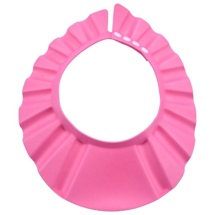 1 PCS Adjustable Soft Baby Kids child Children Shampoo Bath Shower wash hair Waterproof Eye Shield Cap Hat Shield sun cap Tub Bathtub Visor for Toddler (pink)