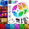16 Colours Waterproof Flexible Tape Color Changing RGB LED Strip Lights with Remote Controller and Power Supply - Rgb Light - rgb light. 