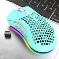 K-Snake BM600 1600 DPI 7-keys Hollow Lightweight Wireless Charging RGB Colorful Gaming Mouse.