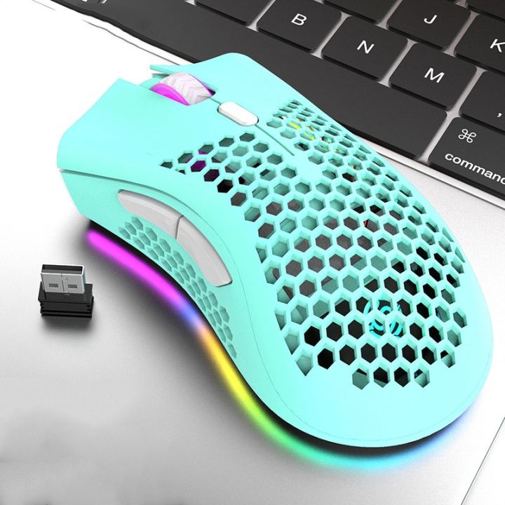K-Snake BM600 1600 DPI 7-keys Hollow Lightweight Wireless Charging RGB Colorful Gaming Mouse
