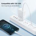 USB Charger 33W Fast Charging Phone Power Adapter For iPhone 15 14 Samsung Xiaomi Quick Charge 3.0 Wall Charger 6A Type C Cable.