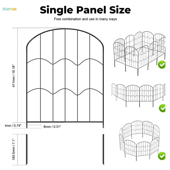 Garden%20Fence%20Panel%20Metal%20Border%20Edging%20Tall%20Decor%20Section%20Panels%20Flower%20Bed%20Fencing%20Patio%20Fences%20for%20Pets%20Stairs%20Outdoor%20Restaurant%20Dogs%20-%20Image%203