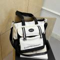 Japanese style multi pocket nylon waterproof shoulder bag tuition bag trendy bag.