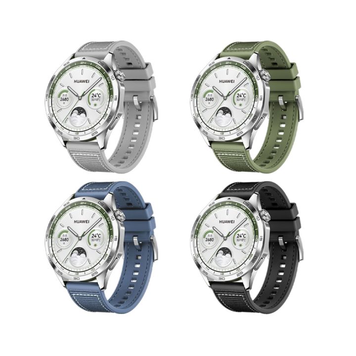 %E3%80%90Hengli%20jewelry%20story%E3%80%91(New)%20nylon%20silicone%20leather%20watch%20band%20for%20Huawei%20Watch%20GT4%2046mm%20-%20Image%203