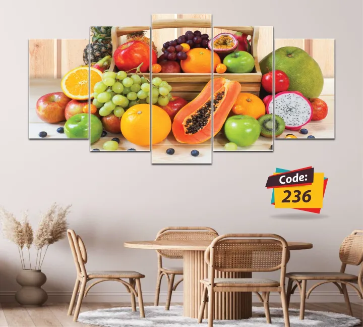 5Pcs In 1 Set Wall Canvas Art printing | Daraz.com.bd