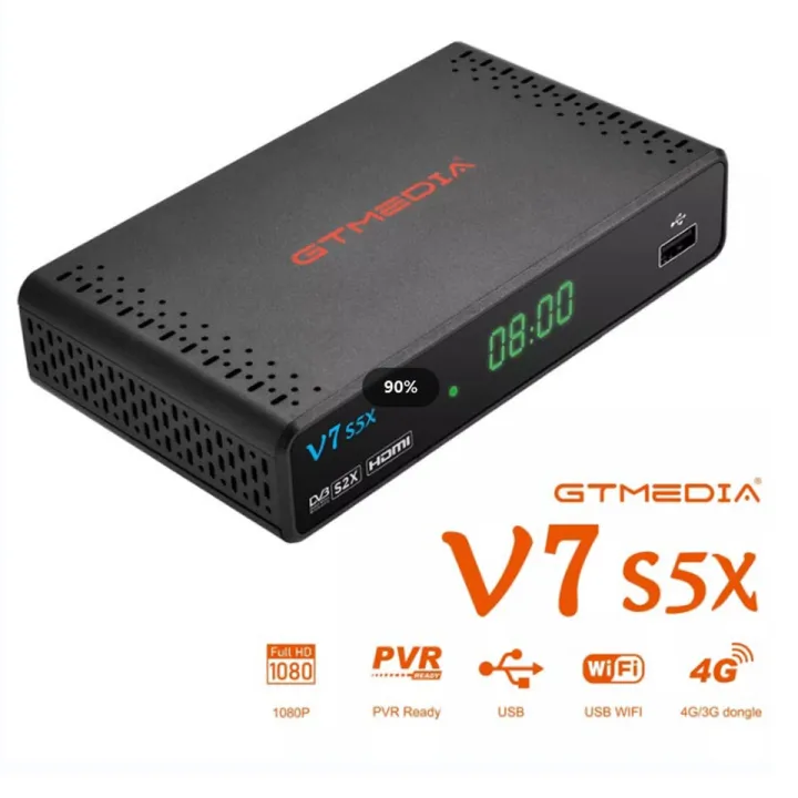 Brazylia satelitarny odbiornik tv GTMEDIA V7S5X DVB-S/S2/S2X, H .265 BISS automatyczna rolka, obsługa odbiornika CCCam,CS,IKS 1080P