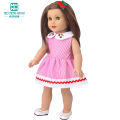 Doll Clothes for 43 cm new born doll and American doll accessories fashionable gauze dress, bow dress. 