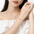 Autumn new maple leaf bracelet women's sterling silver forest series rose gold geometric Korean version ins small fresh leaf hand jewelry. 