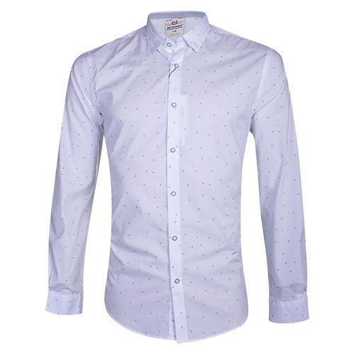 White Cotton Long Sleeve Formal Shirt for Men