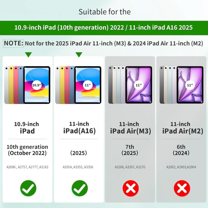 Compatible%20with%20apple%20iPad%20(A16)%2011th%20Generation%20Case%2011%20Inch%202025%20New,%20for%20iPad%2010th%20Generation%20Case%2010.9%20Inch%202022,%20Trifold%20Stand%20TPU%20Protective%20Cover%20with%20Pencil%20Holder,%20Auto%20Sleep/Wake%20Model:%20A2757%20A2777,%20A3162%20A2696%20A3355%20A3356%20A3354%20-%20Image%203