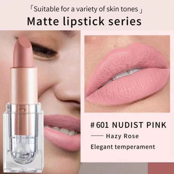 Matte%20Nude%20Lipstick%20Bean%20Paste%20Pink%20Lips%20Makeup%20Waterproof%20Long%20Lasting%20Lip%20Tint%20Cosmetic%20Moisturizer%20Lipstick%20-%20Image%205