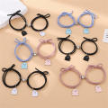 Candy Color Lovers Bracelets 2PCS/set Rope Chains Heart Charm Bracelets love magnet Ghost Charm Bangles for Anniversary Gifts Relationship Jewelry Casual Wear Valentine's Day Friends Accessory.