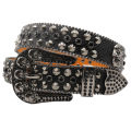 Fashion Luxury Strap Diamond Belt Western Crystal Studded Belt Cowgirl Cowboy Rhinestone Belt For Women Men Jean Cinto De Strass.