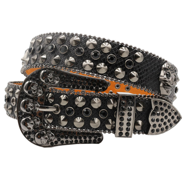 Fashion Luxury Strap Diamond Belt Western Crystal Studded Belt Cowgirl Cowboy Rhinestone Belt For Women Men Jean Cinto De Strass
