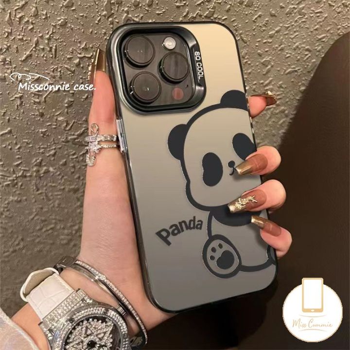 MissConnie%20Lovely%20Simple%20Panda%20Cartoon%20Luxury%20Plating%20Metal%20Phone%20Case%20Compatible%20for%20IPhone%2015%2011%20Pro%20Max%2015%2014%20Plus%2014%2011%2012%2013%2015%20Pro%20Max%20XR%20XS%20Max%20X%20Couples%20Cute%20Funny%20Panda%20Soft%20Cover%20-%20Image%203