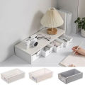 Plastic Drawer Storage Box Minimalist Stackable Transparent Cosmetic Sorting Box Mini Sundries Organizer Living Room. 