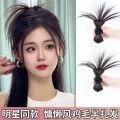 Grabbing clips, fried hair, hair accessories, lazy wind, chicken feathers, shuttlecock head, fountain, high ponytail, babes, chicken nest hair. 